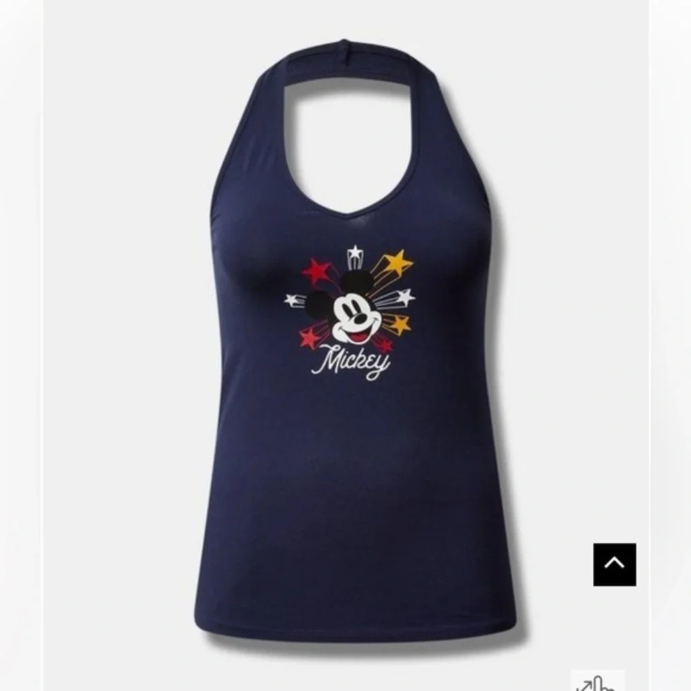 New Torrid‎ Disney Americana Mickey Mouse Foxy Sleeveless Halter Top